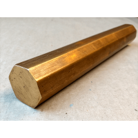 Шестигранник бронзовый 12 мм БрАЖ9-4 ГОСТ 1628-2019