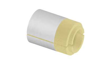 скорлупу ППУ фольгированная 76x60 мм для труб купить в Ростове-на-Дону