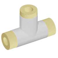 Тройник теплоизоляционный минераловатный оцинкованный 1020x38 мм ГОСТ 30732-2020