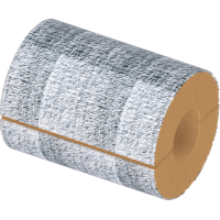 Цилиндр теплоизоляционный базальтовый вырезной фольгированный 1020x30x500 мм Г1 Ц 100 ГОСТ 23208-2022