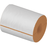 Цилиндр теплоизоляционный базальтовый вырезной оцинкованный 1020x30x500 мм Г1 Ц 100 ГОСТ 23208-2022