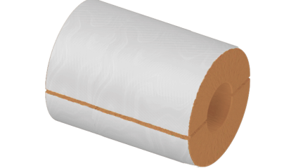 цилиндр теплоизоляционный базальтовый 720x50x500 мм Г1 Ц 100 купить в Ростове-на-Дону