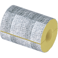 Цилиндр теплоизоляционный минераловатный вырезной фольгированный 720x100x1000 мм Г1 Ц 100 ГОСТ 23208-2022